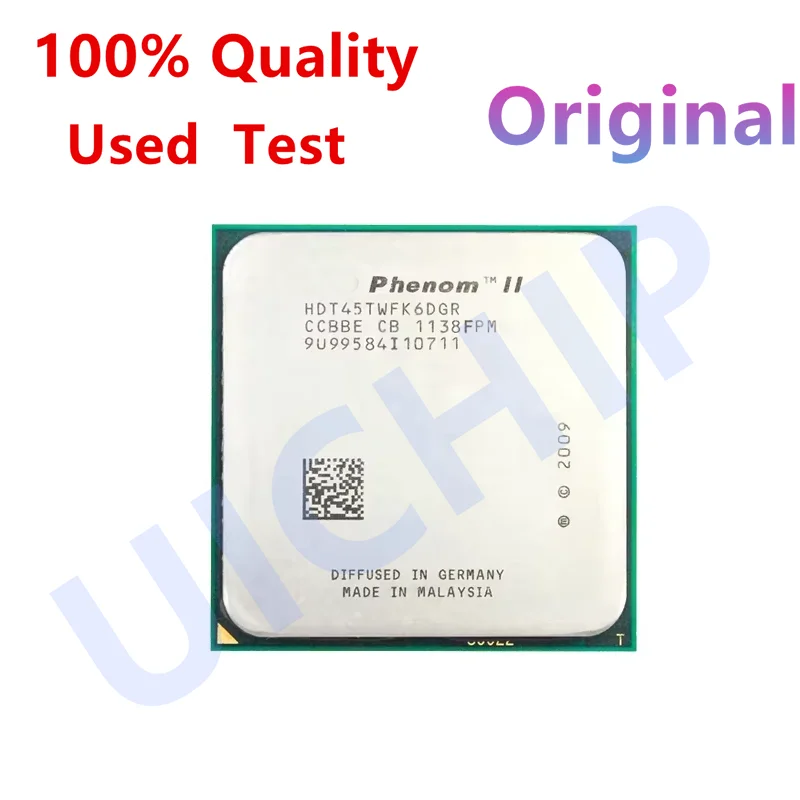 

100% оригинал Phenom II X6-1045T X6 1045T 2,7 ГГц шестиядерная розетка AM3 95 Вт
