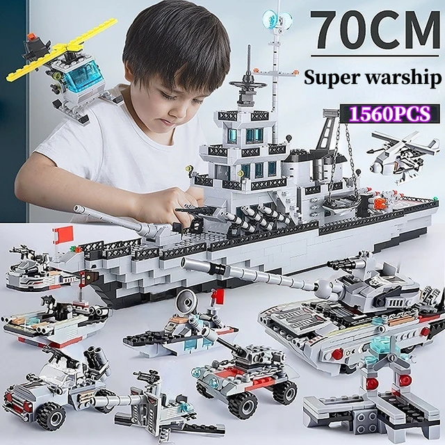 Compatible with Lego Military Navy Ship Building Blocks Aircraft Cruiser Destroyer Chaser Warship DIY Creative Boys Toys AliExpress