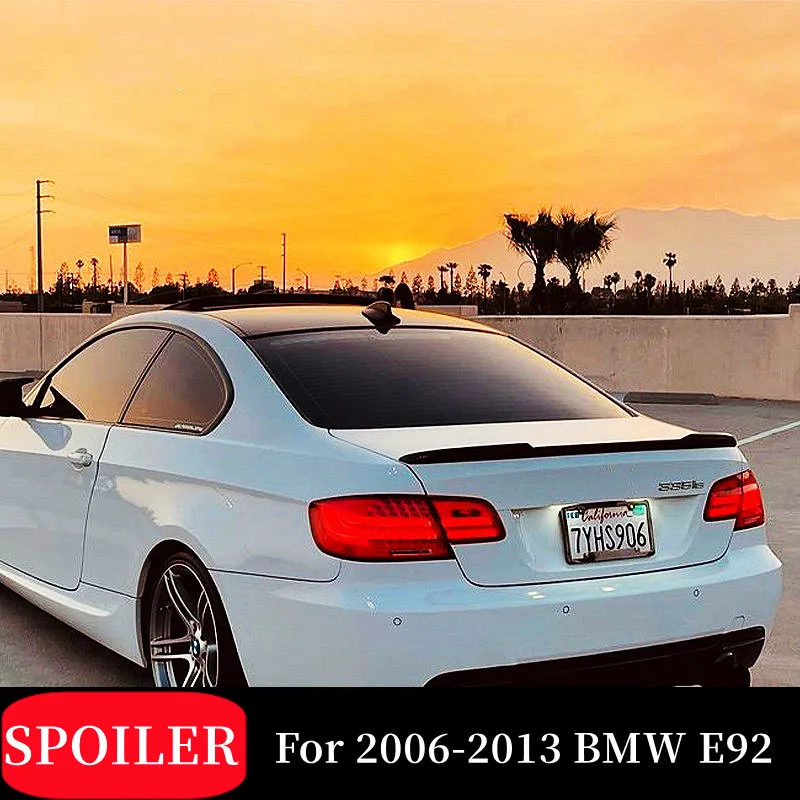 

For 2006-2013 BMW E92 M3 Real Carbon Fibe Car Rear Trunk Lid Lip Body Kit Spoiler Wings CS Style Tuning Exterior Accessories