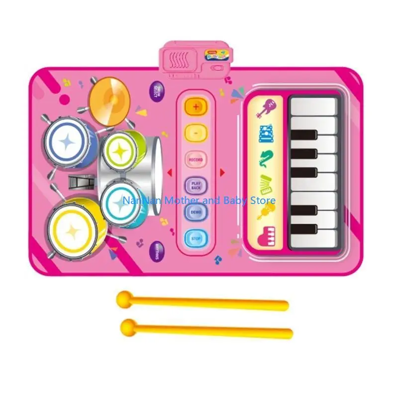 Bambini Music Music Music Mat Offering Piano Tastboard and Drum Mat per l'espressione creativa e l'apprendimento della musica