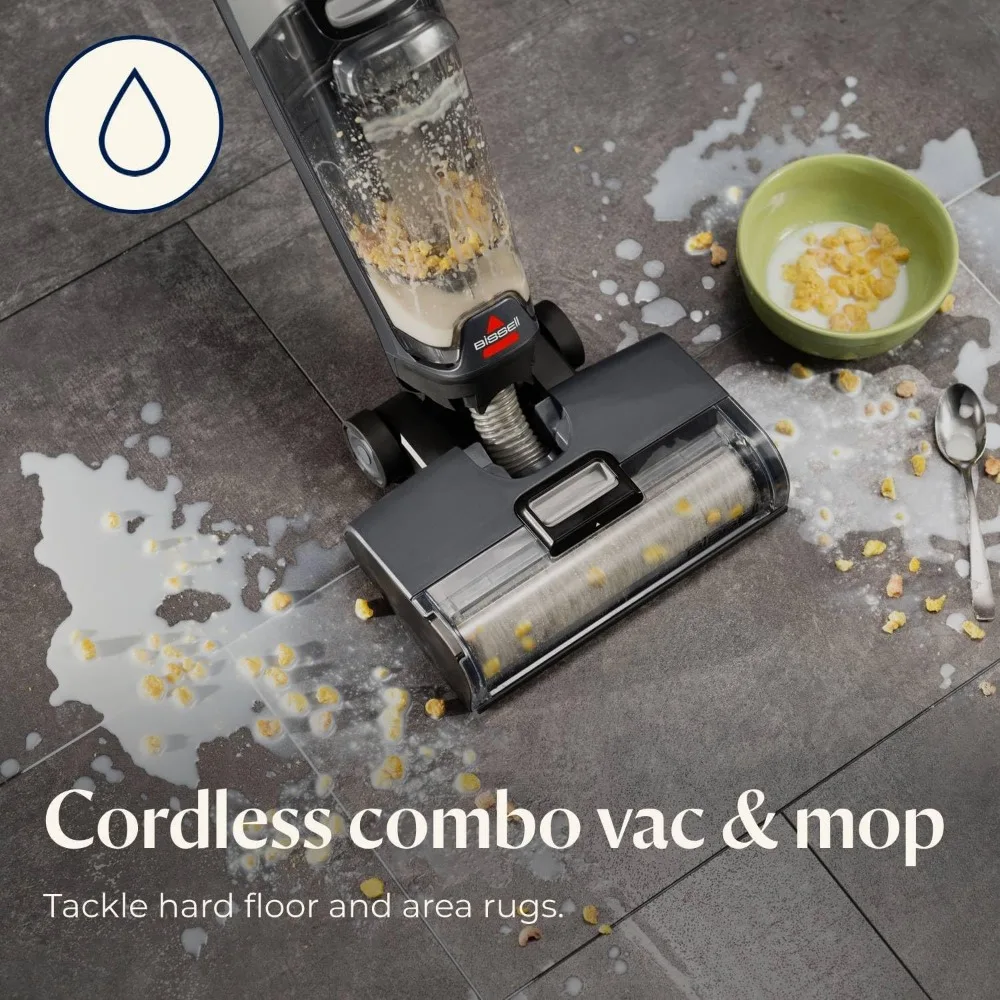 Kabelloser Bodenreiniger und Wischmopp für mehrere Oberflächen mit Nass-Trockensauger und Trockensaugmodus