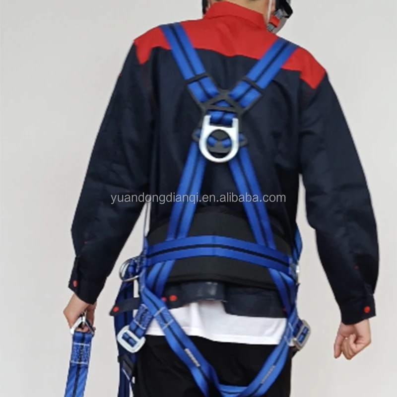 Multi-functional Construction Safety Tool Belt, Full Body Climbing Harness, Adjustable Stainless Steel D-Ring