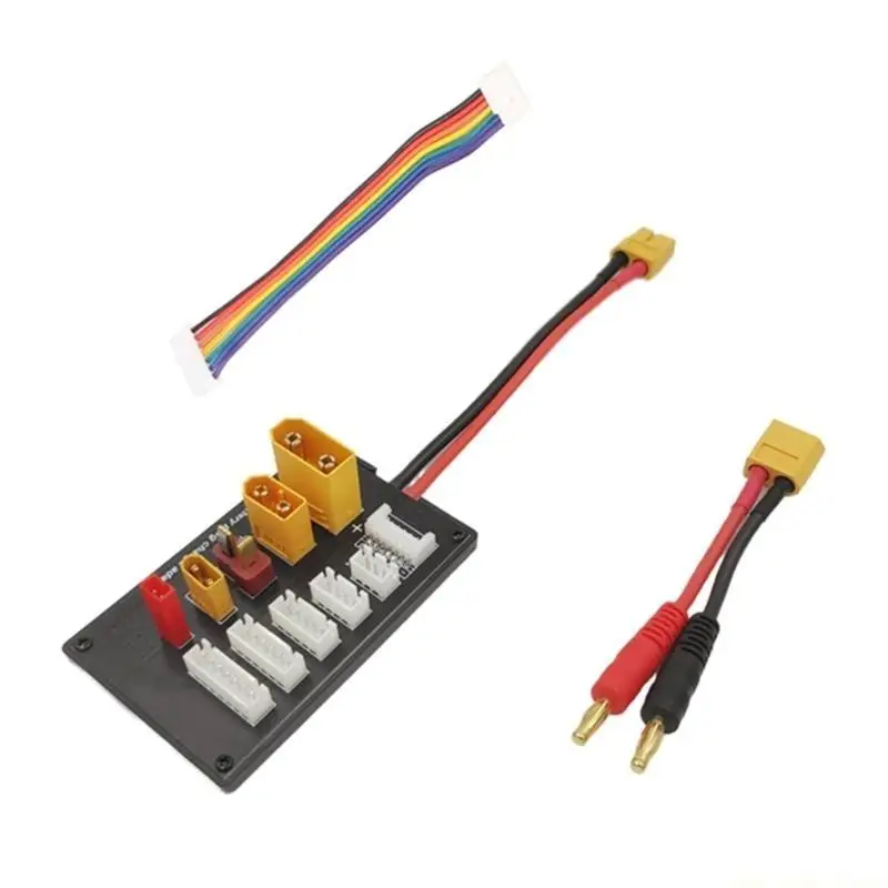 F62C Lightweight XT60 LipoParallel Charging Board Balanced Charging Plate Adapter XT90/XT60/XT30/JST/T Plugs Interfaces