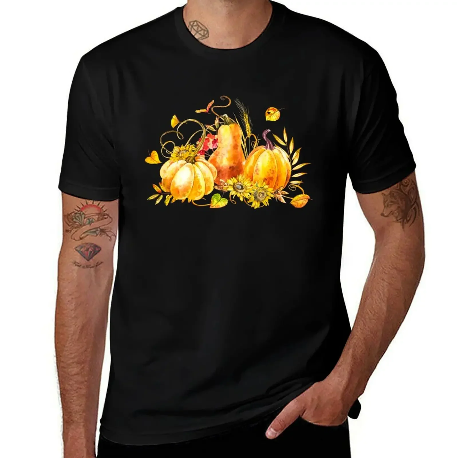 Pumpkins composition T-Shirt plus sizes anime tshirt mens graphic t-shirts funny