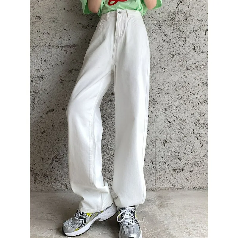 Vrouwen Denim Jeans 2025, Herfst Winter Nieuwe Modieuze Hoge Taille Wijde Pijpen Broek Veelzijdige Comfortabele Hot Koop Baggy Casual Jeans