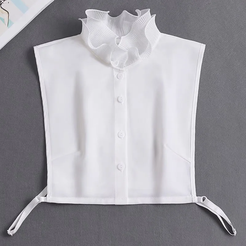 Multifunctional Chiffon Fake collar Standing Shirt Versatile Women Sweater Decoration for Spring Autumn and Winter