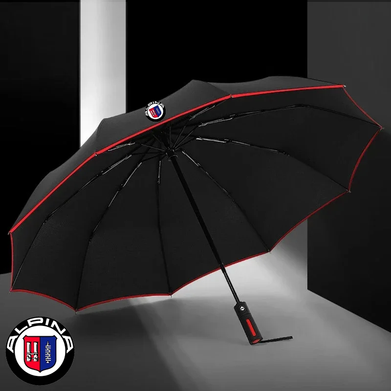 

For ALPINA B3 B4 B5 B7 B8 D3 D4 D5 XD3 XD4 XB7 G20 G60 G82 E87 E92 Car Led Light Automatic Folding Windproof Sunshade Umbrella