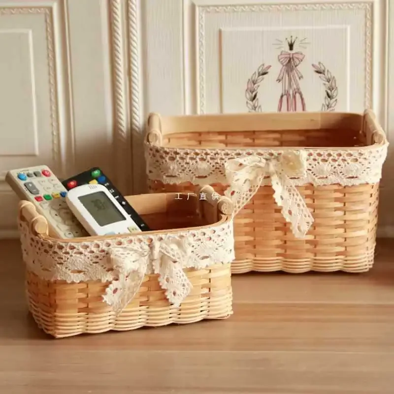 Vine Woven Wood Chips Woven Small Kitchen Ginger Onion Garlic Egg Storage Box