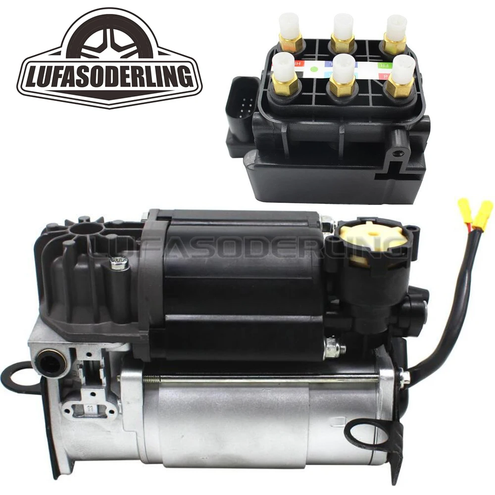 1x Air Compressor Pump With Solenoid Valve Block For Audi A6 C5 4B Allroad Quattro 1997-2005 OEM 4Z7616007A