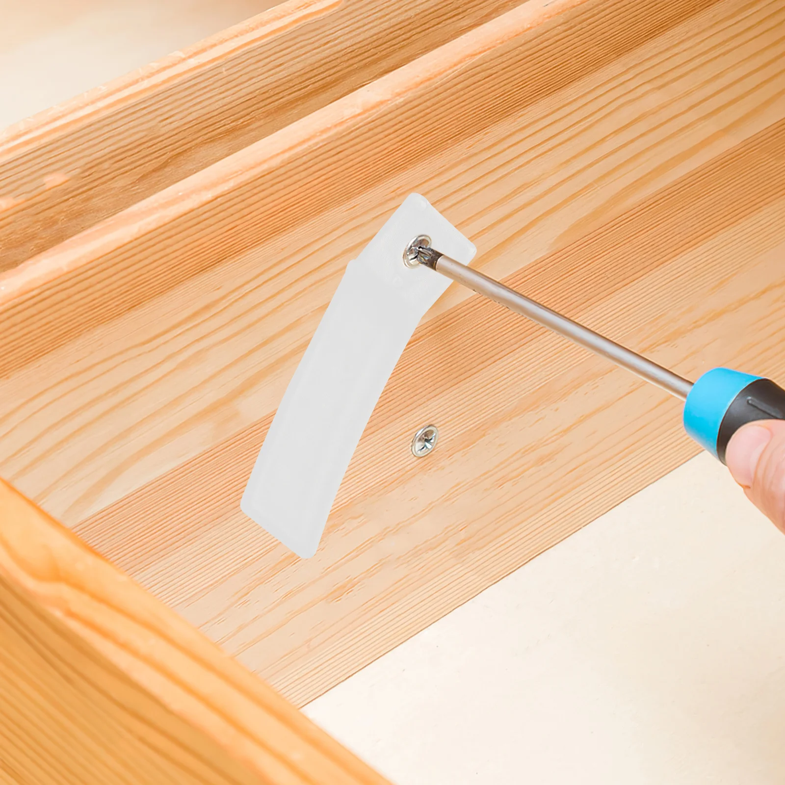 

40 set Drawer Stoppers Clear Plastic Non Slip Furniture Hardware Dresser Drawer Fixing Fittings Slide Rear Mounting Bracket