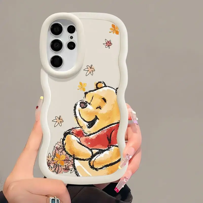 Disney Winnie The Pooh Phone Case for Samsung Galaxy  S21 S22 S23 FE S24 Ultra A22 A23 A24 A25 A32 A33 A53 A52 A54 Waves Shell