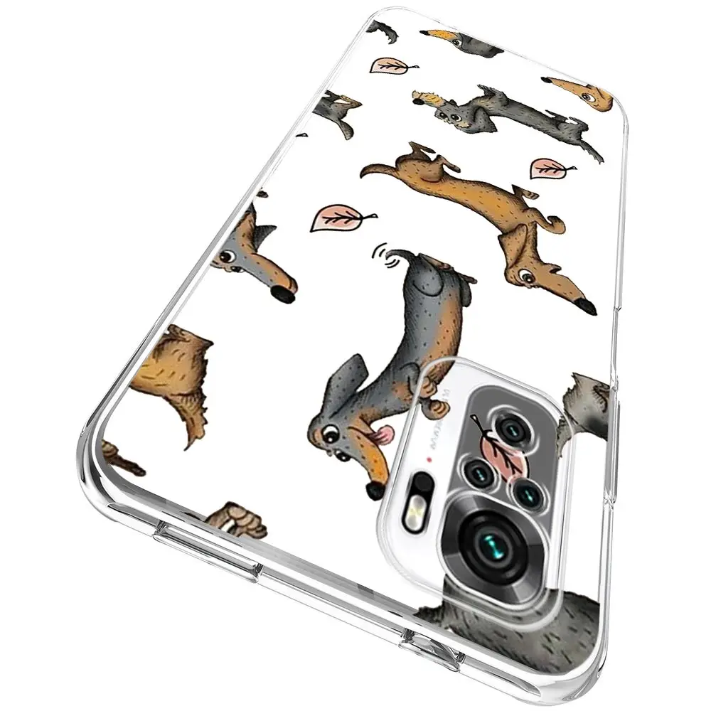 Dachshund Sausage Dog Phone Case For Xiaomi Redmi Note 13 12 5G 9S 9 8 10 11 Pro 4G 9T 13C 12C 10C 9C 9A 7 Clear Cover