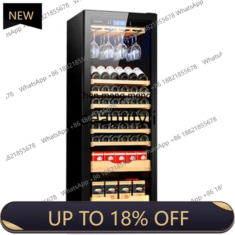 

Z189 168 Constant Temperature and Humidity Wine Cabinet Vertical Refrigerated Fridge Hanging Cup Commercial Wine Cabinet