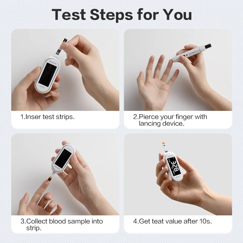 Sannuo Sinocare Uric Acid Tester UA Pro Meter to Prevent High Uric Acid for Home or Medical Use To Measure Uric Acid Gout