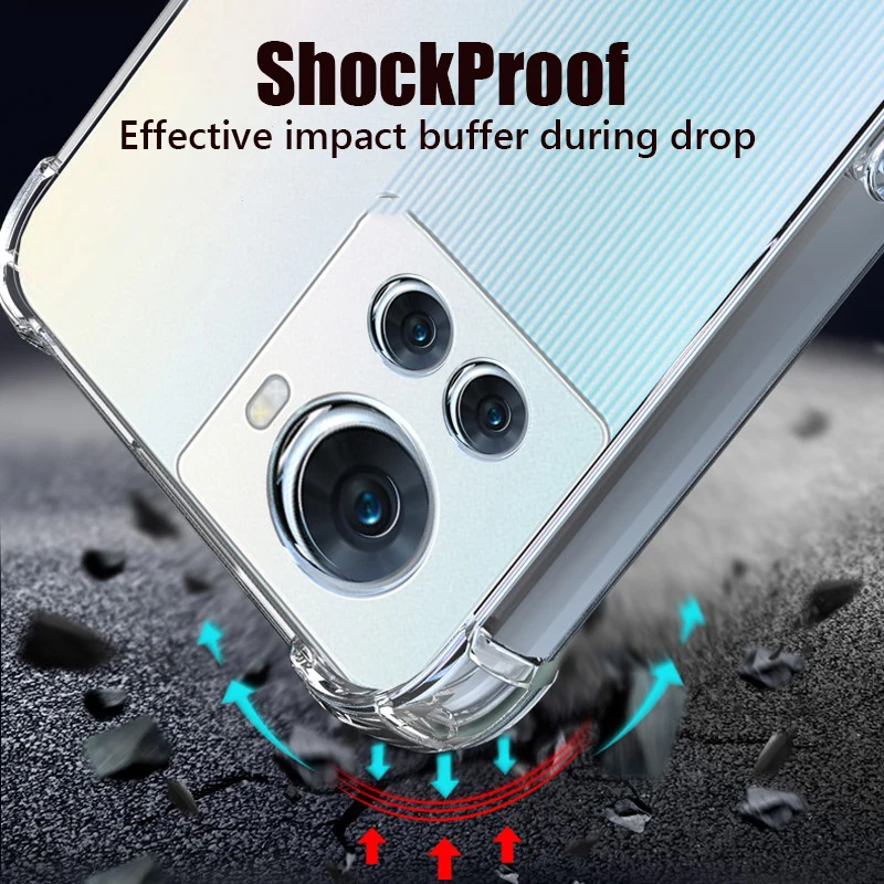 Shockproof Airbag Phone Case For Oneplus ACE Soft Silicon Back Cover On Oneplus 10R