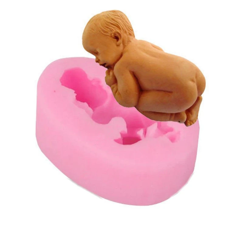 Aomily Baby Infant Silicone Cake Molds Cake Decorating Jelly Mold Fondant Chocolate Sugar Mould Handmade Soap Molds Baking Tools