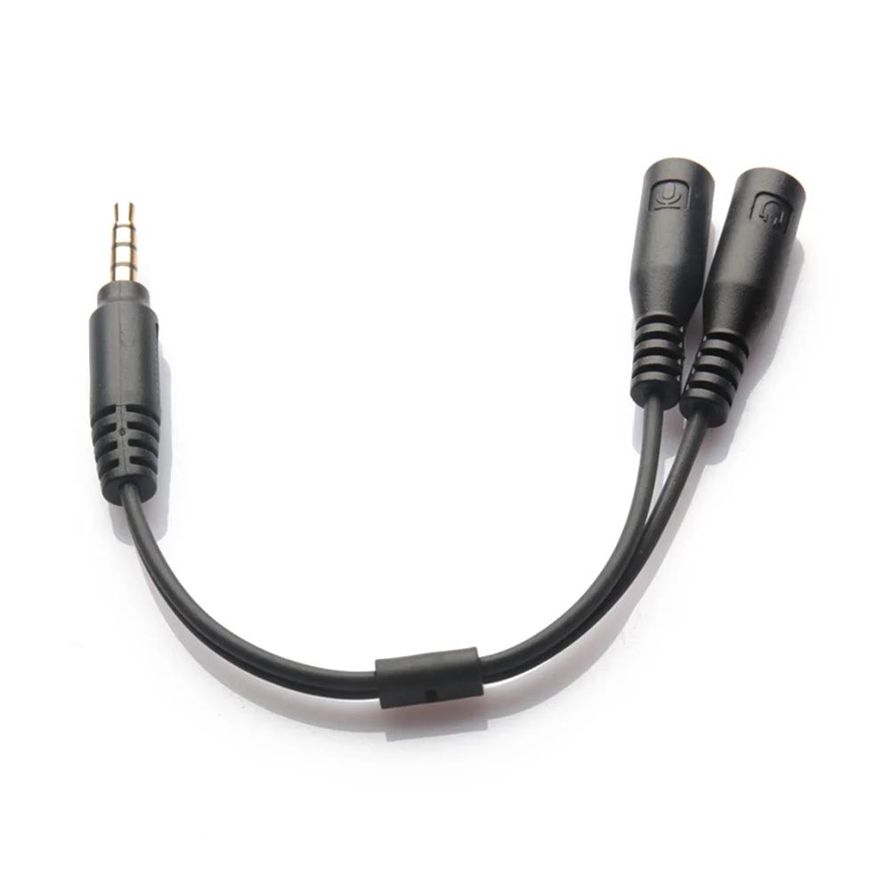 35mm Stereo Audio Male to 2 Female Headphone Mic Y Splitter Cable Adapter Heaphone Splitter 35mm Audio Cable