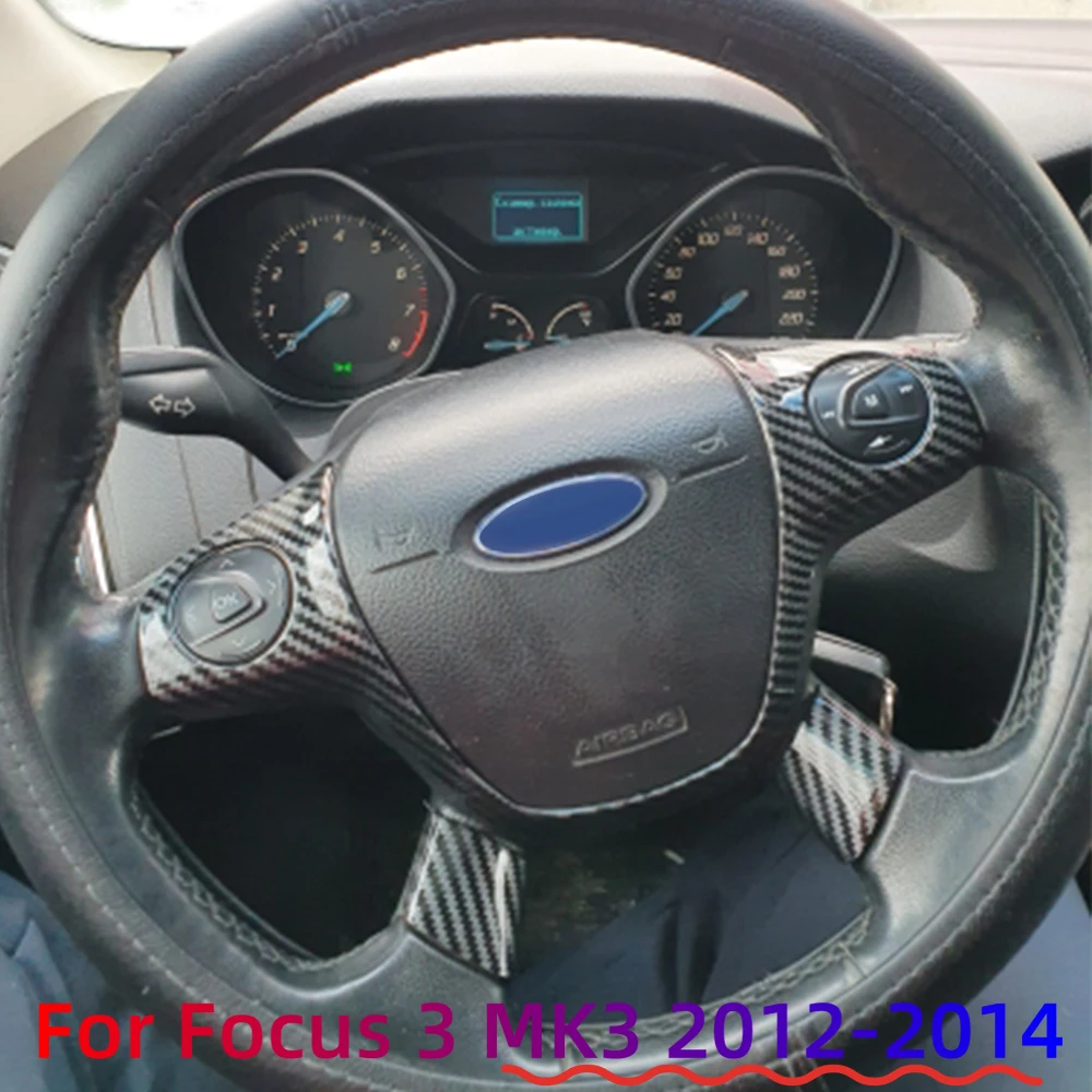 For Ford Focus 3 MK3 2012-2014 for KUGA 2013-2015 Car Steering Wheel Sequins Trim Cover Sticker Decoration Accessories