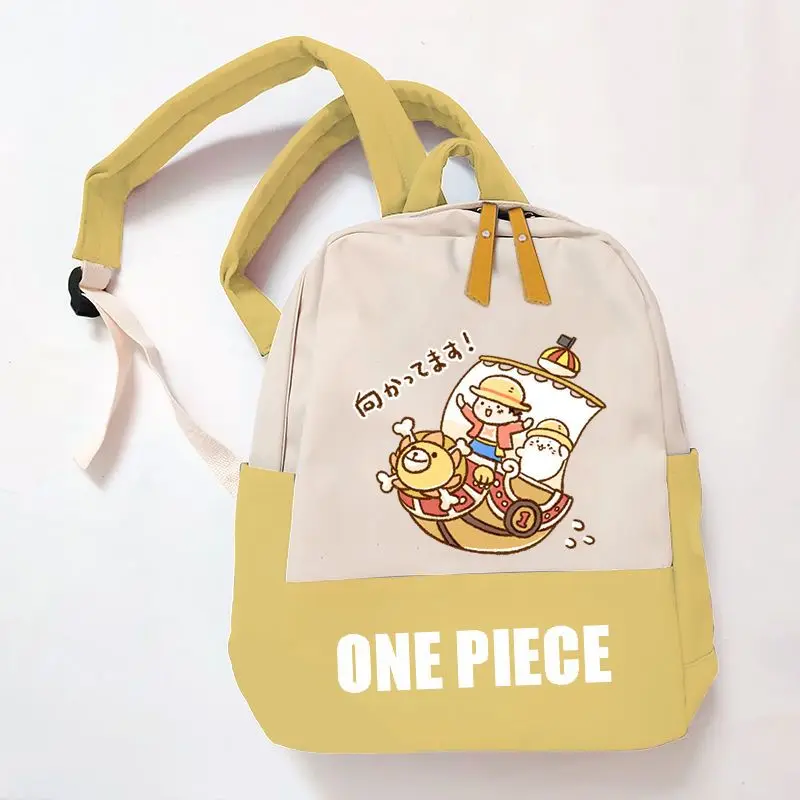 Anime One Piece Monkey D. Luffy Cartoon Anime Backpack Cute Backpack for Primary and Secondary School Students Backpack