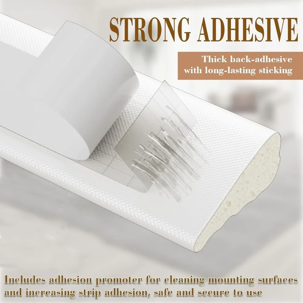 20M-2M Window Sealing Strip Self-adhesive PU Acoustic Foam Door Sealing Strip Soundproof Windproof Window Gap Filling Strip