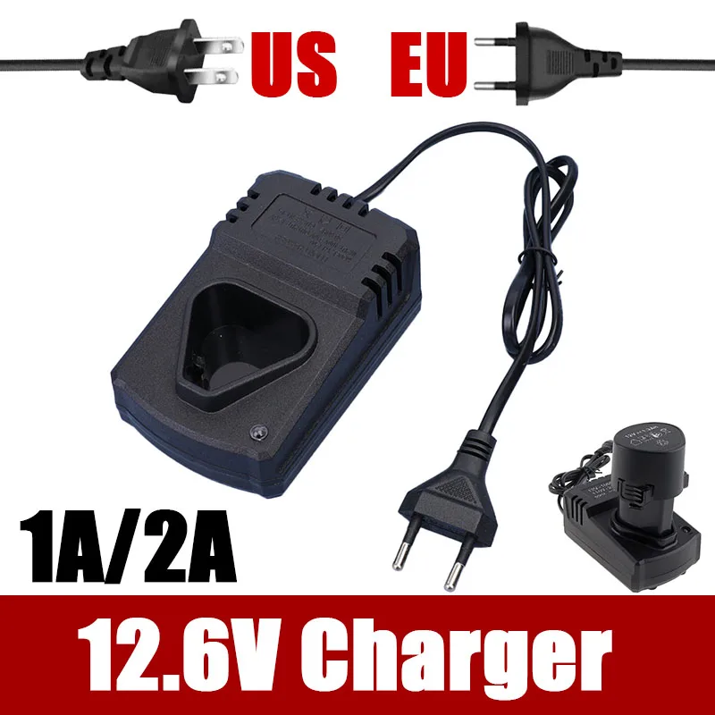 Power Tool Part EU/Us 12V Li-lon Rechargeable Charger Support 110-240V For 12.6V Angle Grinder Electric Drill Wrench Power Tool