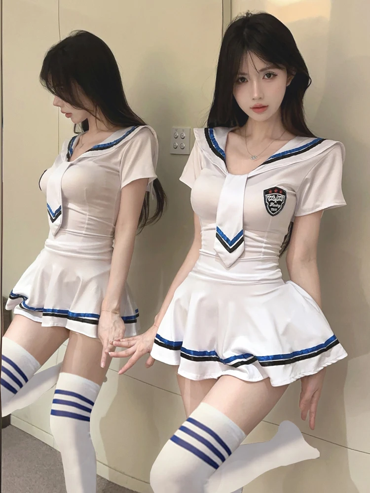 

Pure Desire Girl Молодежный темно-синий воротник Sailor Suit Японский Sle Jk School orm Юбка orm Set College Sle