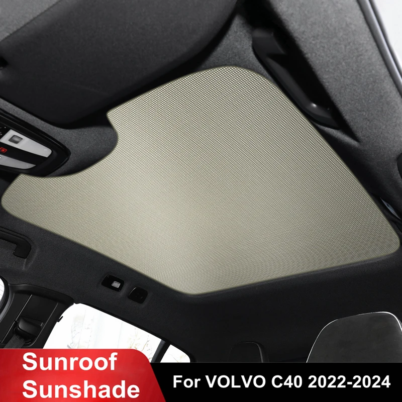 For VOLVO C40 2022-2024 Car Sunroof Sunshade Cooling Heat Insulation Cover Windscreen Sun Shade Protection Ice Crystal Sunshade