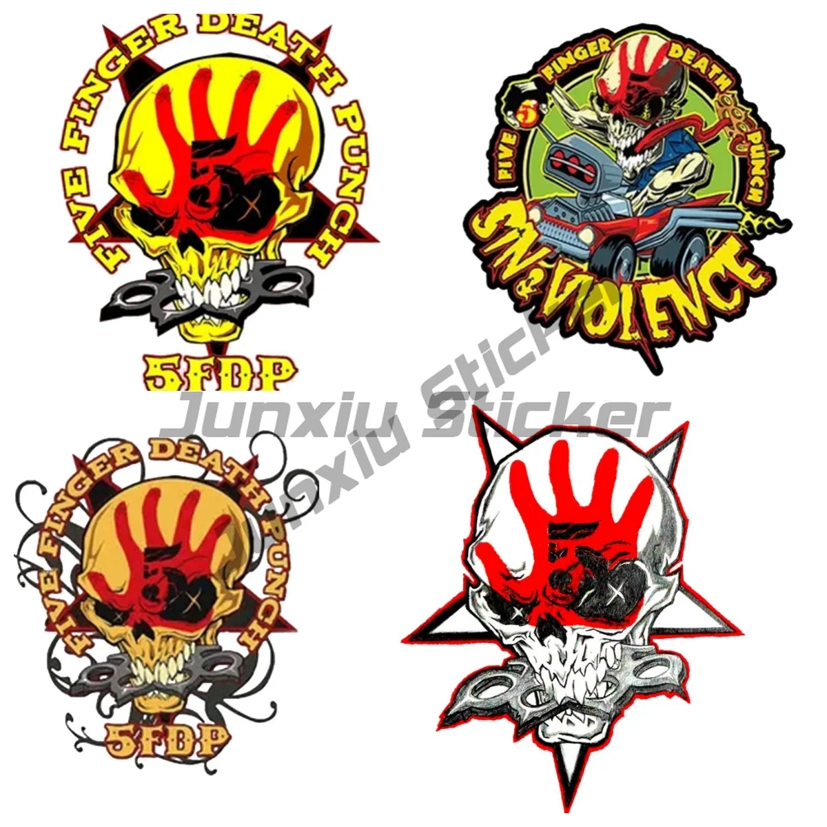 

Five Finger Deadly Fist Car Stickers Personality Simple Vinyl Decals Waterproof Helmet Caravan Decor PVC Wholesale