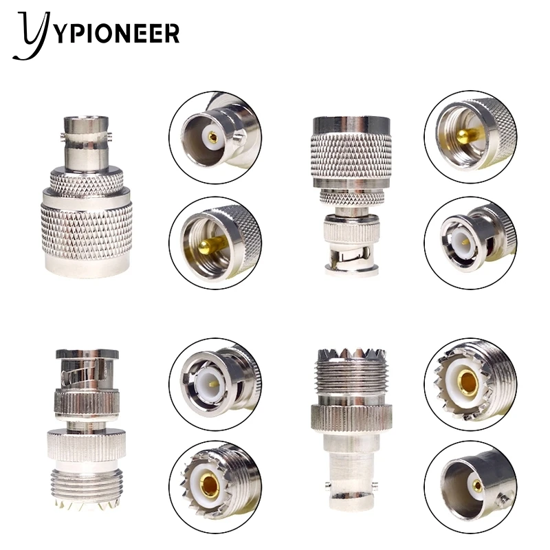 YPioneer C20065-68 BNC maschio femmina a UHF PL259 maschio femmina SO239 RF adattatore coassiale connettore in rame