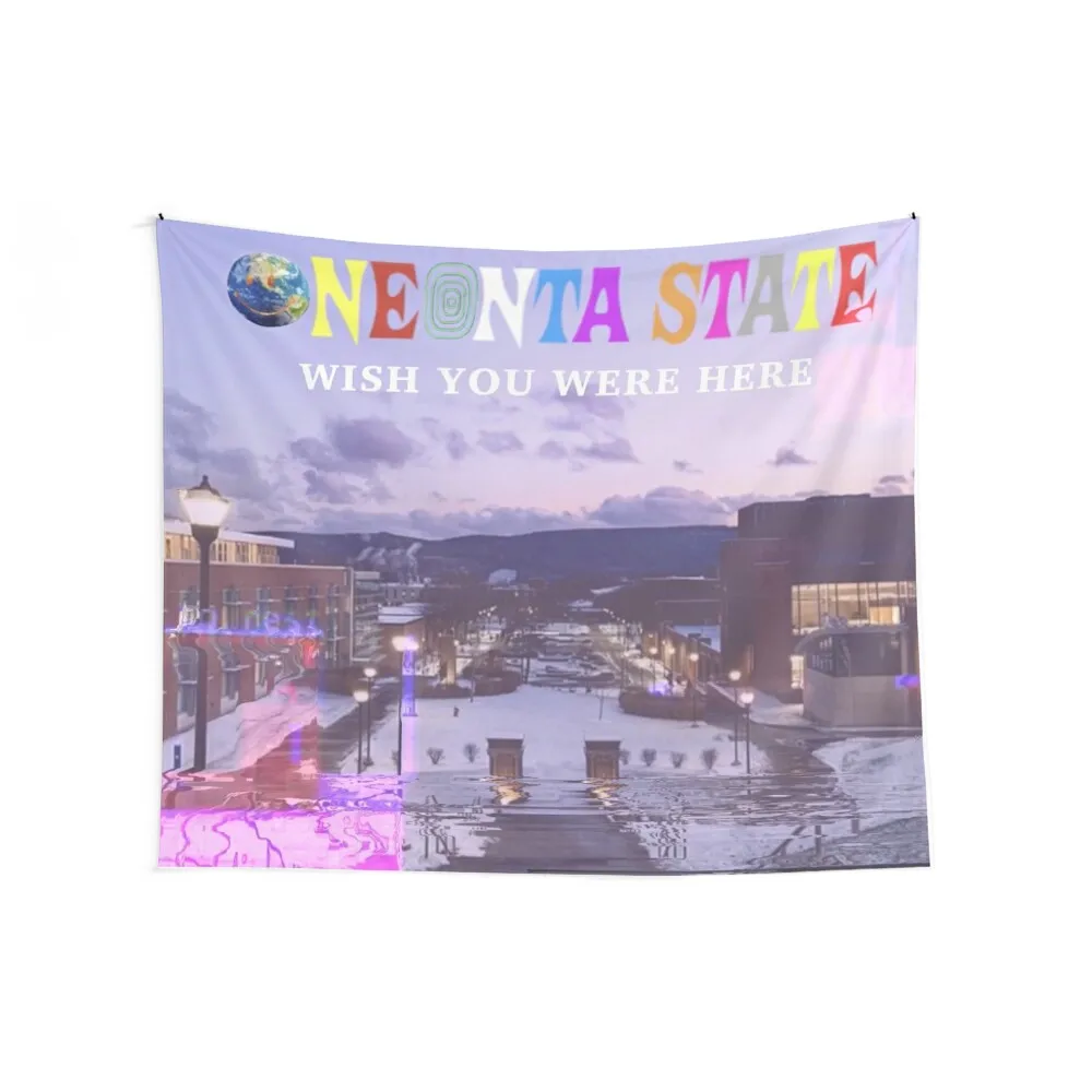 Oneonta state wish you were here Astroworld oney suny Tapestry Decor For Room Bedroom Decorations Tapestry