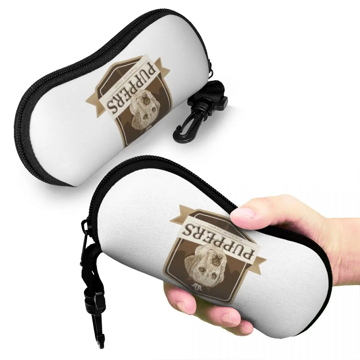 

Puppers, Officially Wayne's Favourite Beer Shell Glasses Case Protective Sunglasses Box Women Men Soft Eyeglasses Bag Pouch