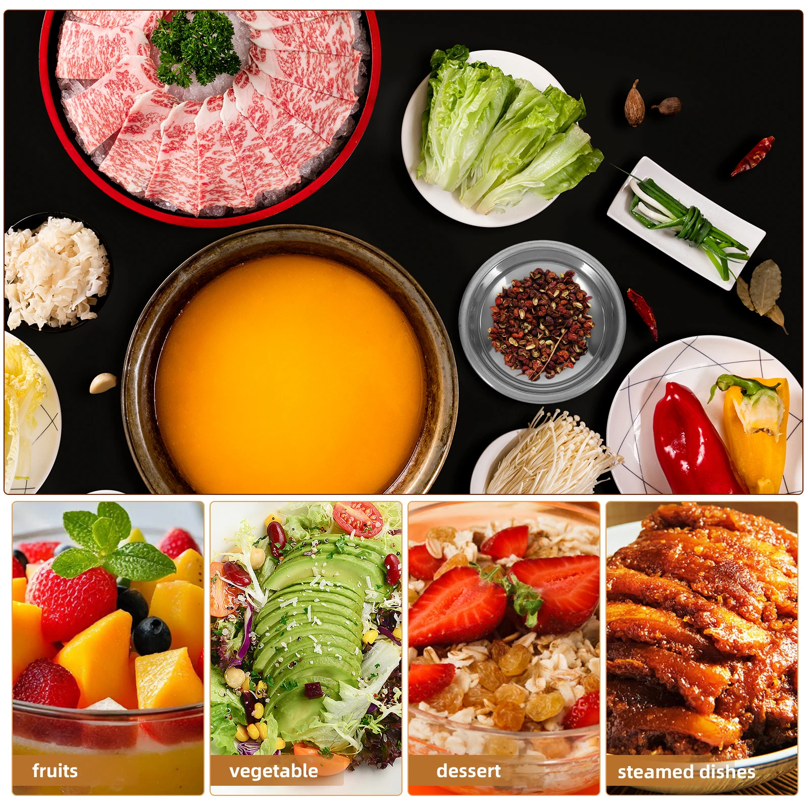 

8pcs Stainless Steel Sauce Plate Set Round Mini Dipping Bowls For Soy Sauce Sushi Condiments Easy Clean Home Restaurant Use