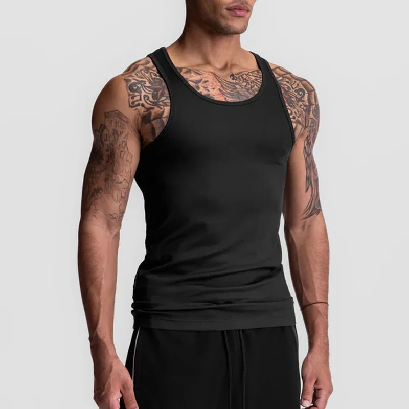 

Gym Tank Top Men's Bodybuilding Workout Sleeveless Shirt Quick Dry Fit Fitness Vest Running Stringer Sports Basketball Singlets