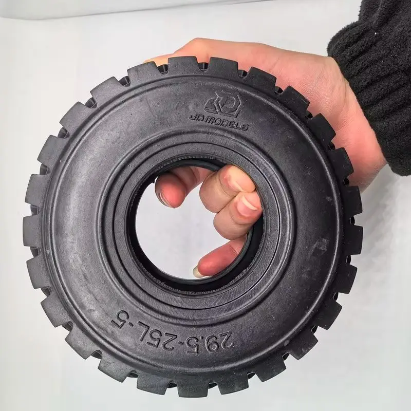 JDM-82 2pcs Outer Diameter 137mm Tire for 1/14 RC Truck Forklift Model Tires Loader Model Tires