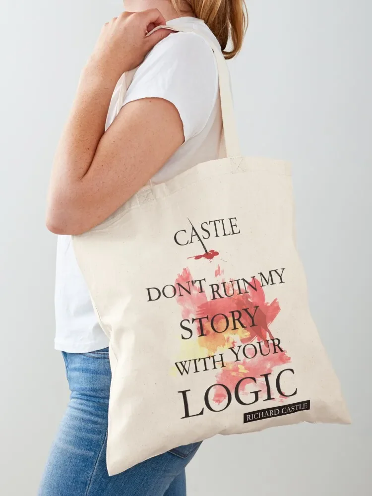 

Castle _quot_Don_t Ruin My Story With Your Logic_quot_ Tote Bag shopping trolley bag canvas tote bags