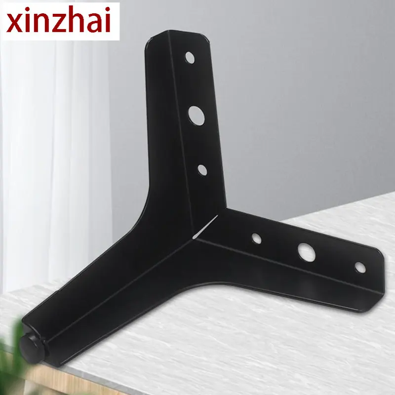 4pcs Metal Mofa Foot Cabinet Bedside Table Slanted Leg Three-pronged Right-angle Furniture Legs Coffee Table Support Leg