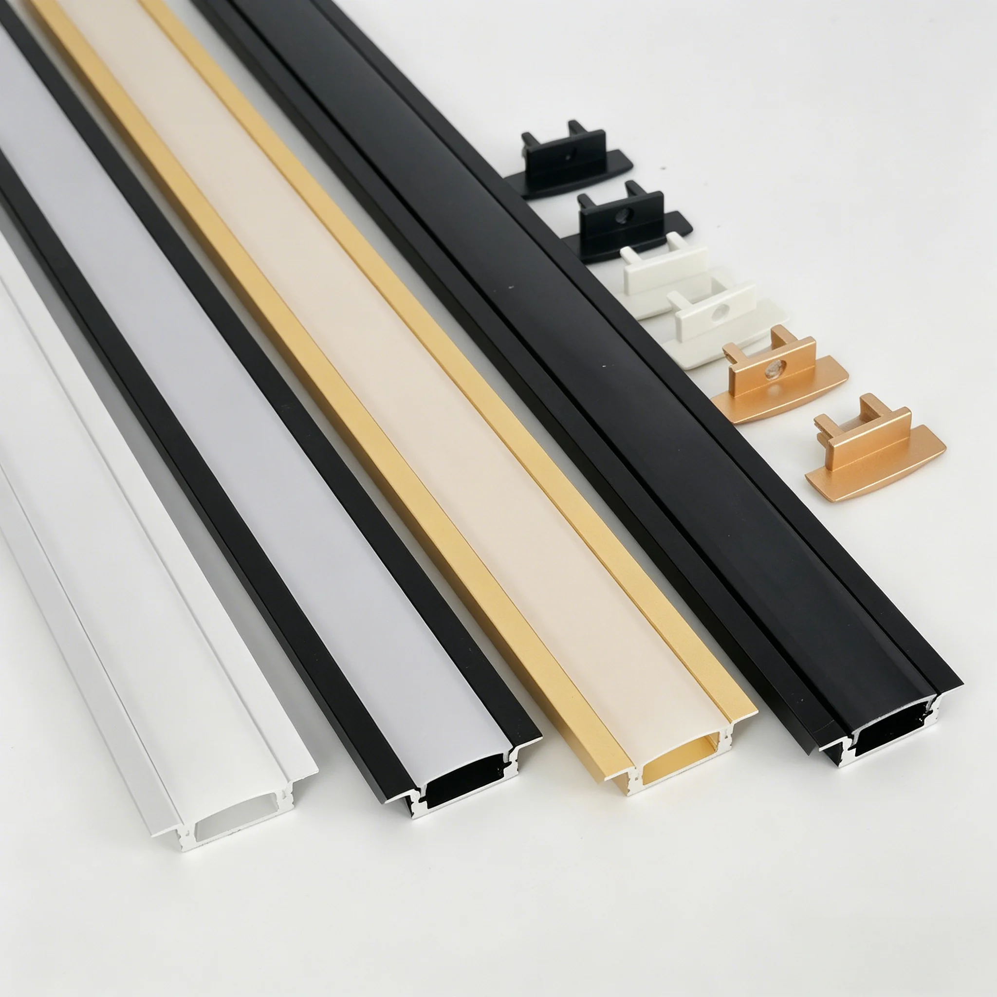 high quality Customized Skirting Board with LED Channel is Used for Lighting the Foundation Line of Corridor wall