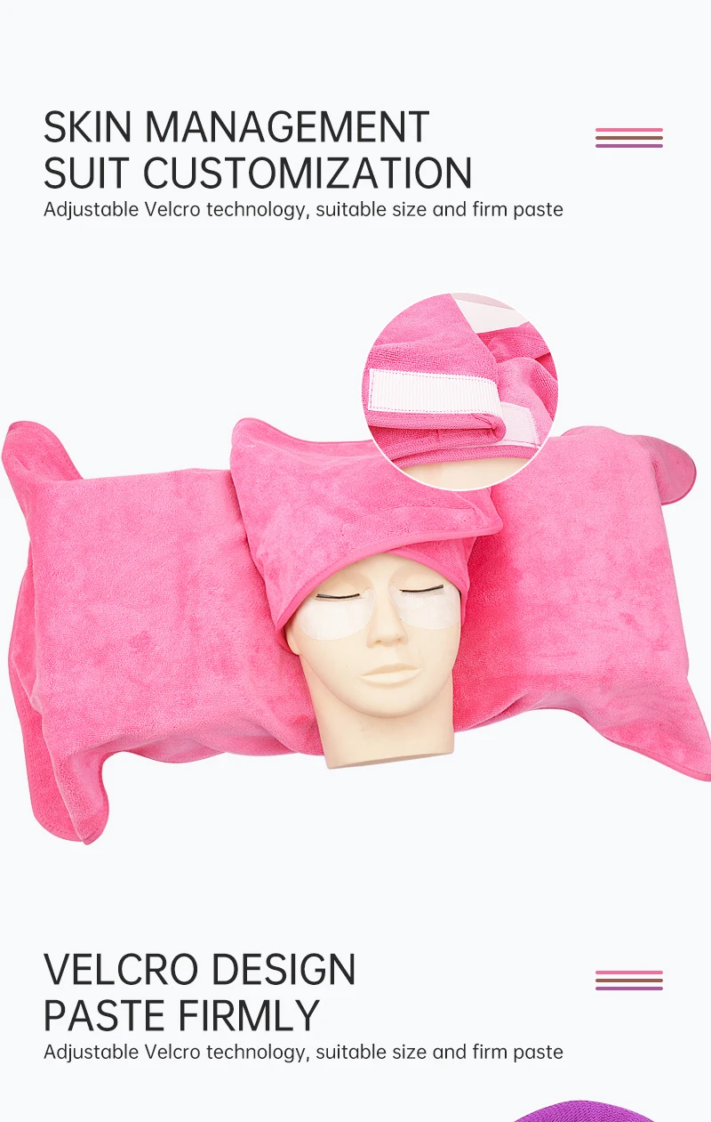 Wiederverwendbare Wimpernverlängerungshut Weiches Wimpernkissen Handtuch Professionelle gepfropfte Wimpern Salon Haarkappen SPA Make-up Zubehör Werkzeug – Detail 4