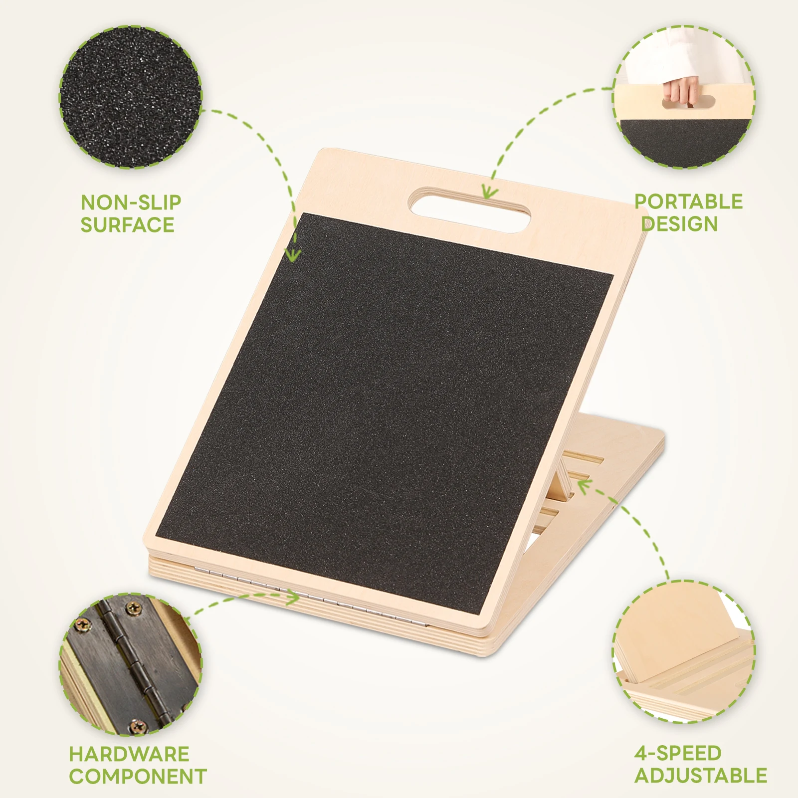 لوح خشبي محمول مائل - لوح مائل قابل للتعديل ونقالة ربلة الساق، لوح مائل احترافي لتمديد الساق