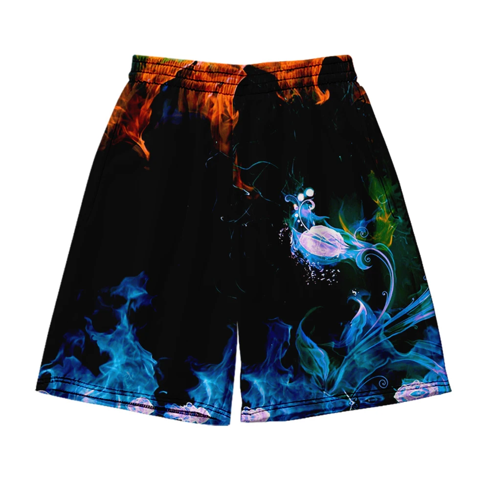 

Flame Beach Shorts Men's and women's clothing 3D digital printing casual shorts Fashion trend couple Pants