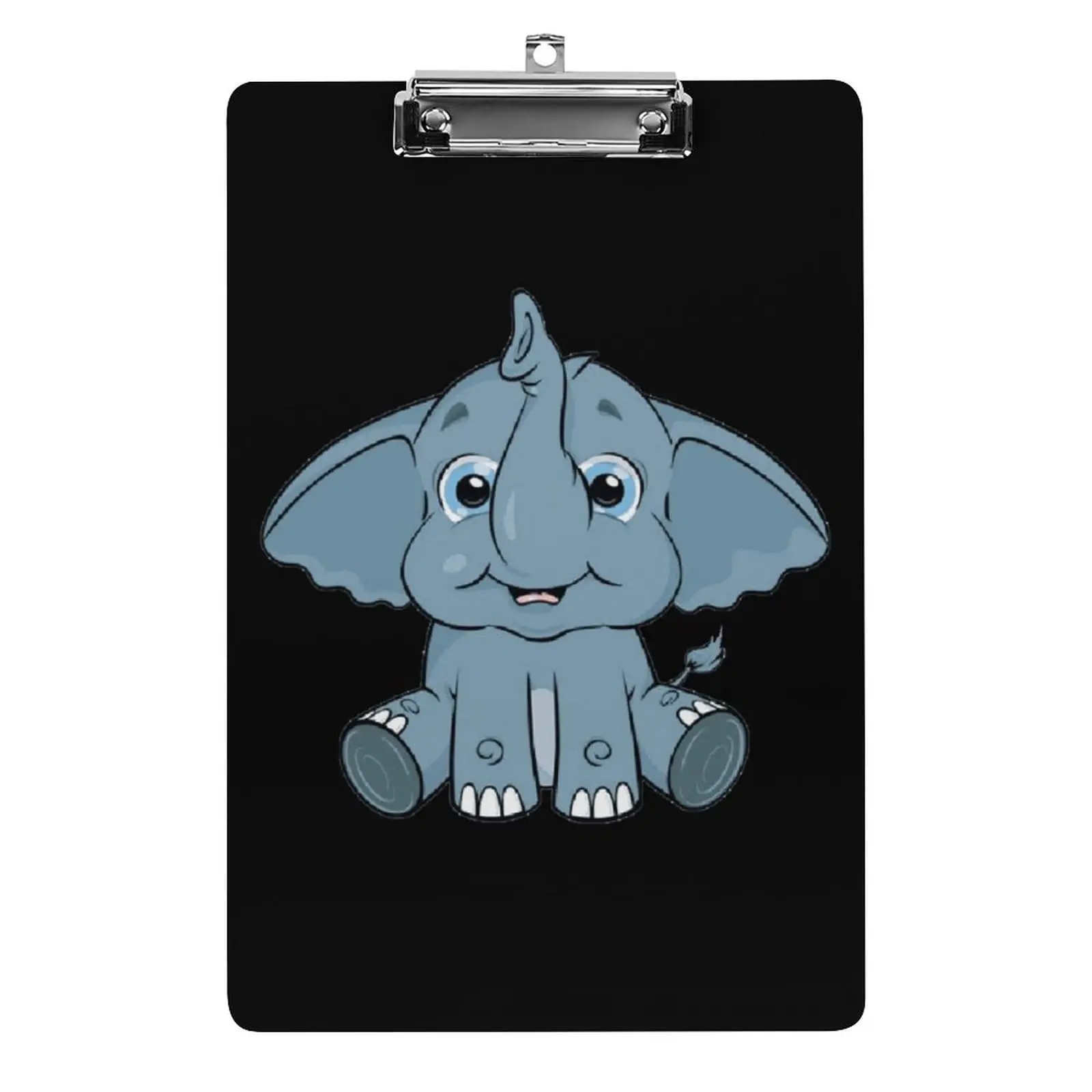 

Cute Elephant Plastic Clipboards Acrylic Clipboard Hardboard with Low Profile Silver Clip A4 Size for Office Classroom Nurse