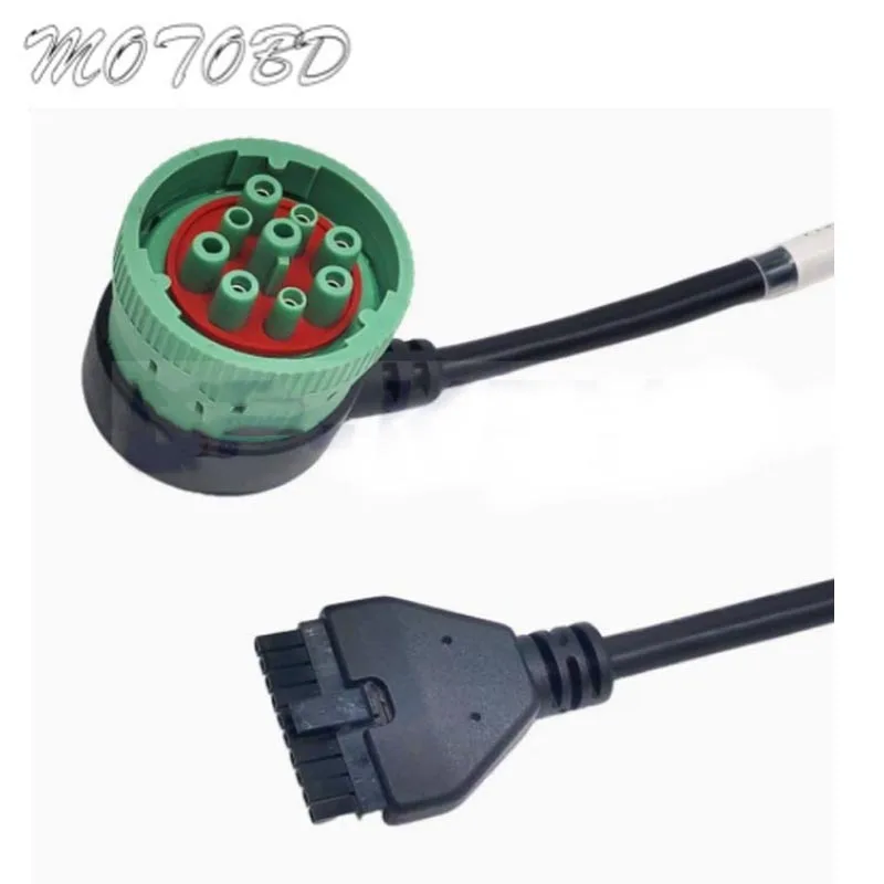 J1939 9Pin to 10Pin Adapter Cable for PT30 HOS ELD Logbook,Compliant ECM w/DOT,Compatible with Most Trucks Round 9 Pin Connector