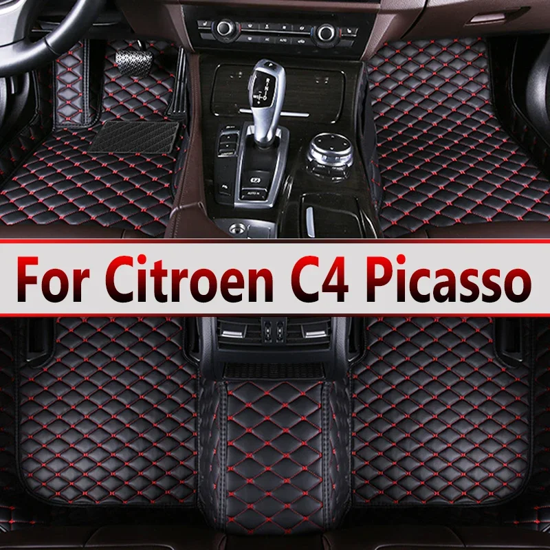 

Car Floor Mats For Citroen Grand C4 Picasso SpaceTourer 7seat 2006~2013 leather Mat Rugs Pad Interior Parts Car Accessories 2010