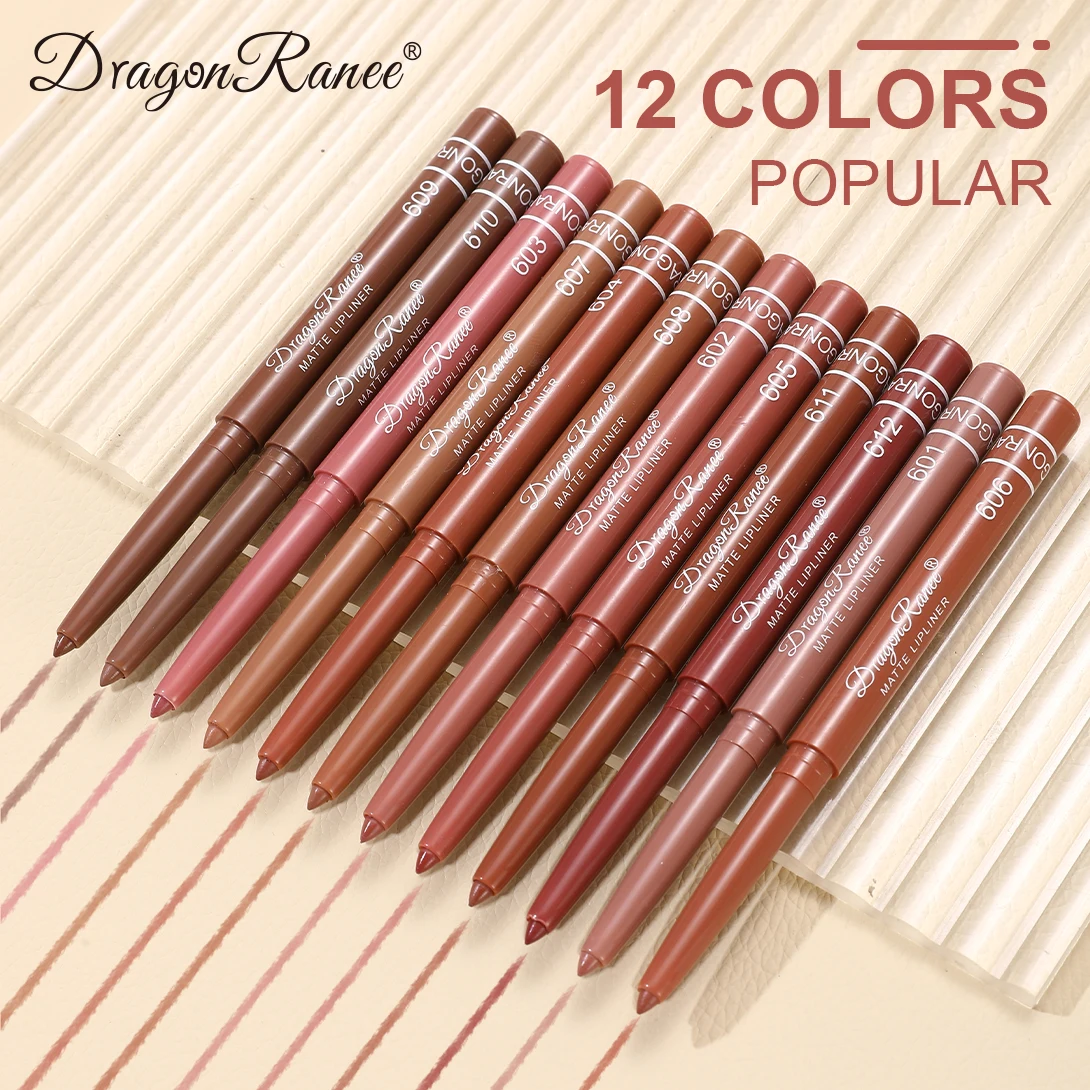 Lipliner umrischt die Lippenform, anfängerfreundlicher, natürlicher und zarter Lippenstift, wasserfester, mattierter Nude-Lipliner