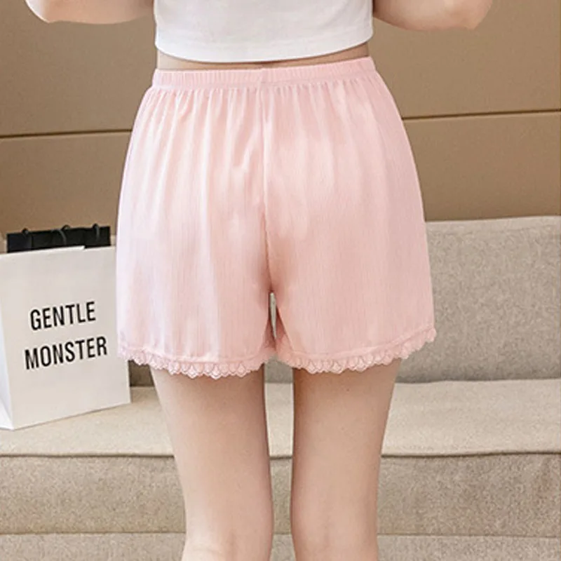 Ice Silk Safety Pants Women Girls Summer Loose Home Short Pants Under Skirt Seamless Sexy Underwear Cool Boxer Shorts