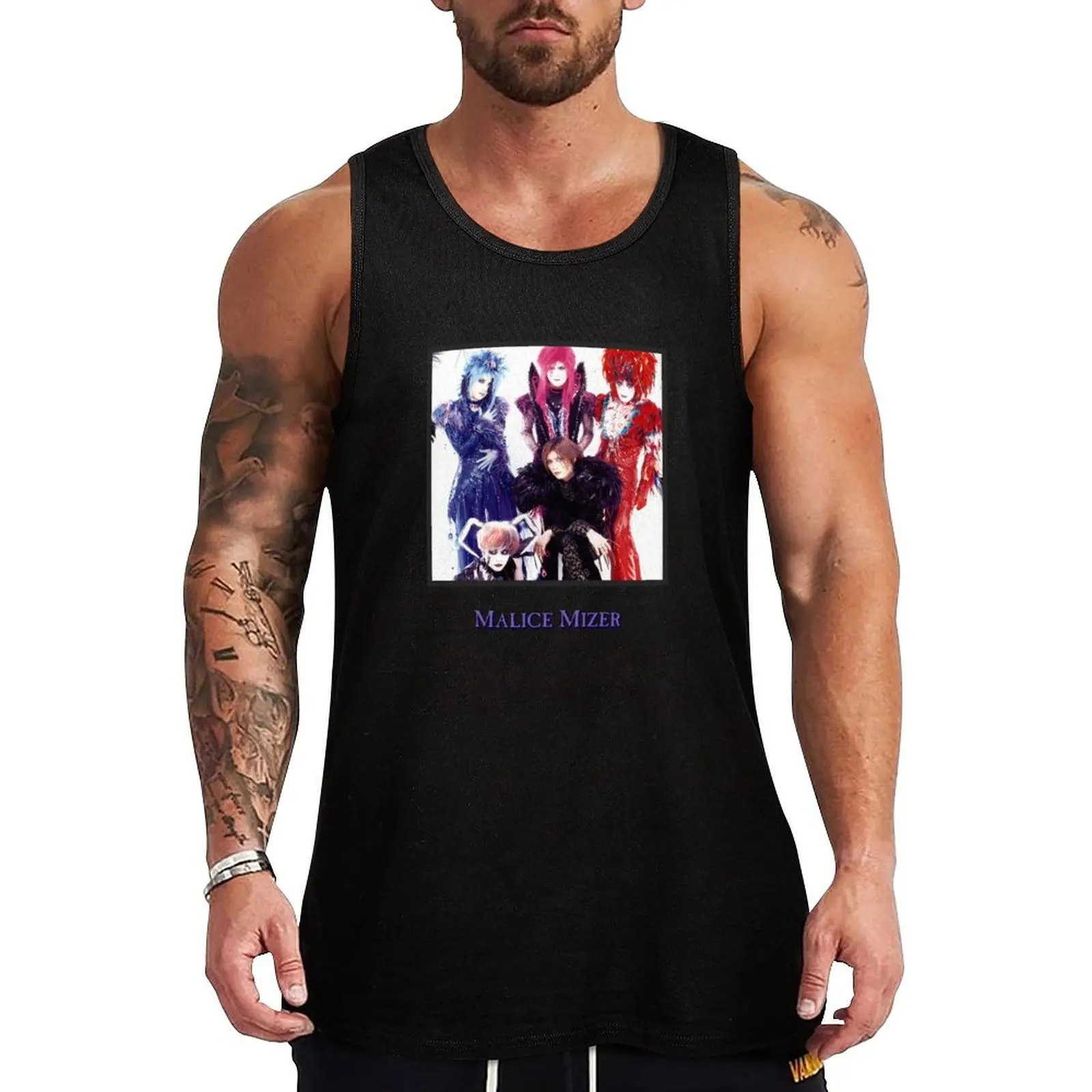 

Malice Mizer - merveilles - Gackt, Mana, Kami Tank Top Work Outdoor Tank Top Heavy Duty Sleeveless Shirt