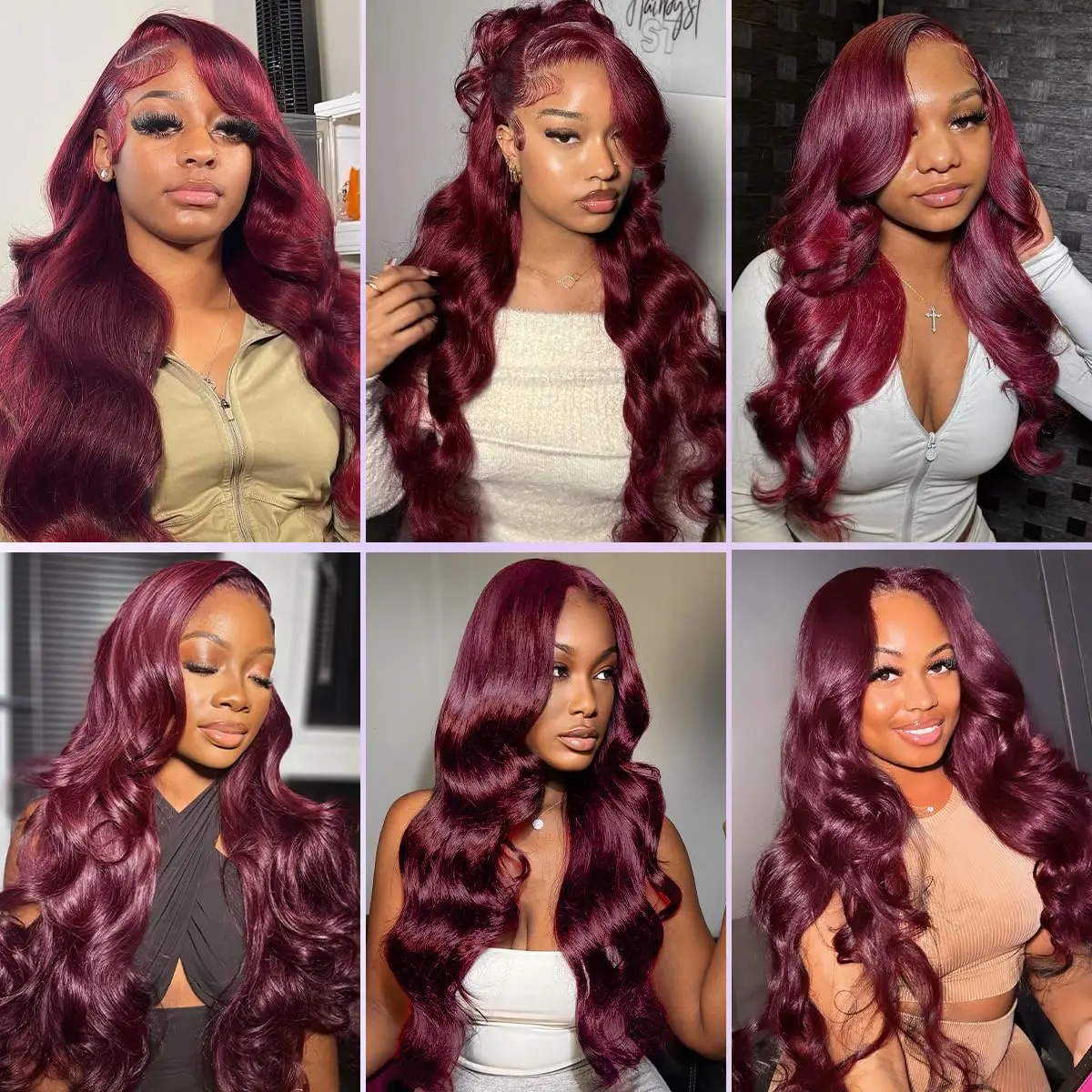 99J بورجوندي الدانتيل الجبهة الباروكات الشعر البشري 13X4 الجسم موجة HD شعر مستعار الدانتيل الشفاف النبيذ الأحمر الدانتيل الباروكة 200 الكثافة قبل قطعها 22 بوصة