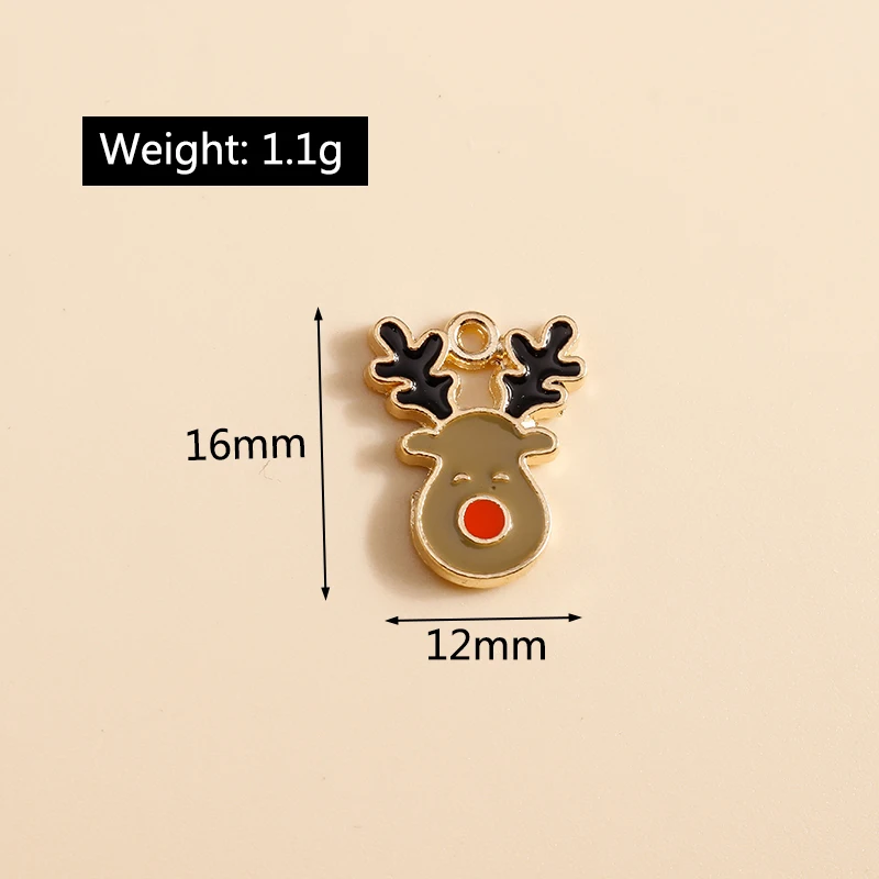 10 teile/los Mix Emaille Weihnachtsbaum Handschuhe Hirsch Charms für DIY Schmuck Machen Anhänger Halsketten Ohrringe Armbänder Handwerk Geschenke – Detail 6