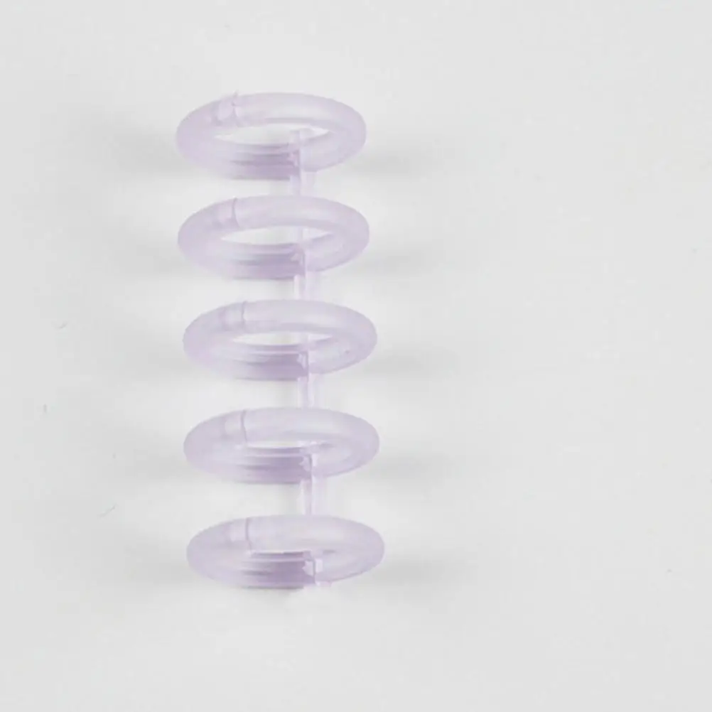 30 قطعة 5 حفرة فضفاضة ورقة دفتر استبدال البلاستيك DIY بها بنفسك البلاستيك فضفاضة ورقة الموثق خواتم كتاب خواتم للمنزل مكتب المدرسة