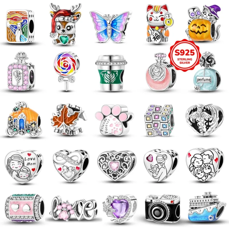 925er Silberperlen, farbige Rubik's Cube-Perlen, Schmuck, geeignet für Original-Schmuckarmbänder, exquisite DIY-Schmuckherstellung für Damen